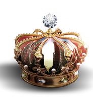 a royal crown with a diamond